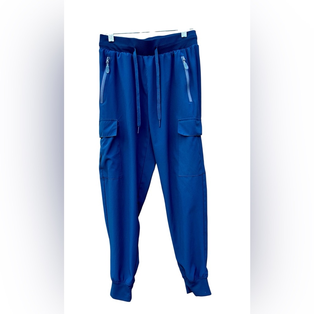 Cargo Scrubs Navy Blue Joggers sz. Small Pockets Drawstring